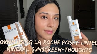 GRWM using La Roche Posay Anthelios tinted mineral sunscreen spf 50  GRWM [upl. by Buroker]