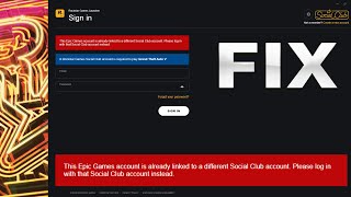 How to FIX  This Epic Games account is already linked to a different Social Club account [upl. by Nahn]