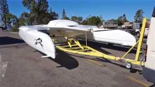 Surtees S22 Folding High Performance Catamaran  First Launch [upl. by Assirim]