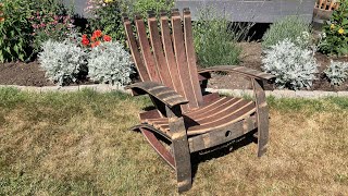 How to Build a Wine or Whiskey Barrel Chair Tutorial [upl. by Yenal442]