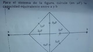 Equivalencia de capacitores ejercicio resuelto 1 [upl. by Dimond]