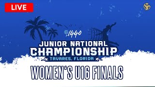 Womens U16 Finals  P1440 National Beach Volleyball Champs 2021 [upl. by Nlyak]