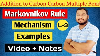 Markovnikov Rule  Mechanism  Examples  by pankaj sir [upl. by Llenhoj]