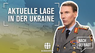 Nachgefragt Panzergeneral Freuding zum UkraineFrontverlauf Ist Russland im Vorteil  Bundeswehr [upl. by Leuqram]