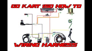 Go Kart 150 Basic Wiring Harness How To [upl. by Scheck]