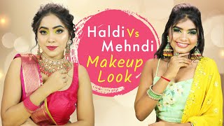 Extreme Makeup Transformation  Haldi vs Mehendi Makeup Tutorial  Anaysa [upl. by Eon532]