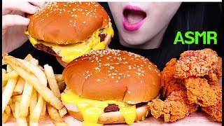 ASMR CHEESY BURGER KING WHOPPER 버거킹 와퍼 리얼사운드 먹방 EATING SOUNDS NO TALKING MUKBANG [upl. by Natal]