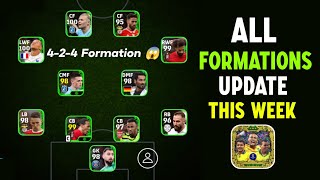 All Formations Update This Week 🔔🤩  424 Formation😱 How To Get 4132 In eFootball 2024 Mobile [upl. by Alyakcm]