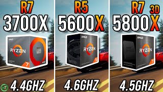 Ryzen 7 3700X vs Ryzen 5 5600X vs Ryzen 7 5800X3D [upl. by Honoria]