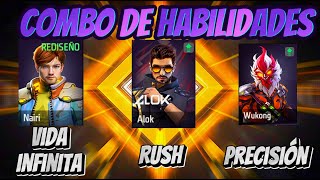 MEJORES COMBOS DE HABILIDADES EN FREE FIRE 2024 PARA DUELO DE ESCUADRA Y CLASIFICATORIA [upl. by Hakym]