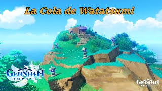 Genshin Impact Gameplay  La Cola de Watatsumi en Español [upl. by Alesig]