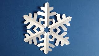 折り紙 雪の結晶 切り方 Origami Snowflake [upl. by Bonar]