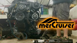 Removing My Mercruiser 57L Boat Engine [upl. by Prevot]