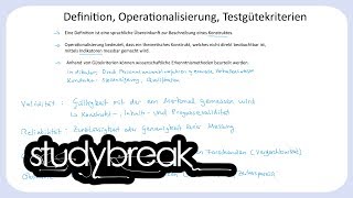 Definition Operationalisierung Testgütekriterien  Personalmanagement [upl. by Enitsuj]