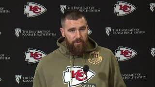 Chiefs Travis Kelce talks 49ers defense ahead of Super Bowl LVIII [upl. by Nonarb42]