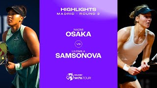 Naomi Osaka vs Liudmila Samsonova  2024 Madrid Round 2  WTA Match Highlights [upl. by Dleifrag]