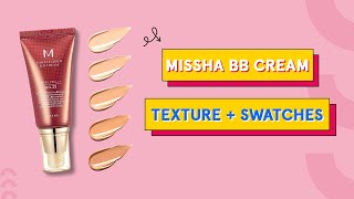 Missha Perfect Cover BB Cream SPF42PA Application amp Swatches of all shades  Maccaronin [upl. by Haraf352]