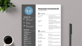 How to create a modern RESUME with MS Word  Part 1 in 2023 TAMIL  தமிழ் link in description [upl. by Garlanda]