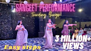 Sangeet Dance by Grooms Sisters  Nach de ne saare  Badhai ho sangeet dance dancevideo [upl. by Sawtelle]