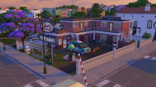 Runaway Motel  Sims 4 Love Struck Speed Build  No CC [upl. by Aelegna]