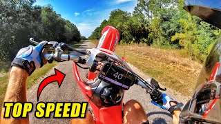 HONDA CRF150RB TOP SPEED RUN [upl. by Risteau]