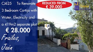 Just 28K 3 Bedroom Cortijo  a 419m2 extra plot Property in for sale in Spain inland Andalucia CJ625 [upl. by Four816]