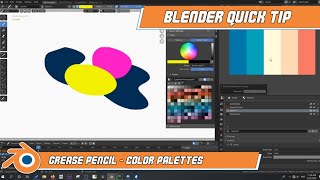 Blender Quick Tip Exploring the Grease Pencil color palette [upl. by Yromas866]