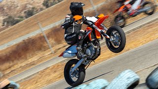 2021 KTM 450 SMR Review  MC Commute [upl. by Ahsienet]