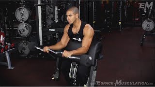 Curl barre pronation au Larry Scott  Exercice de Musculation Biceps [upl. by Aridaj591]