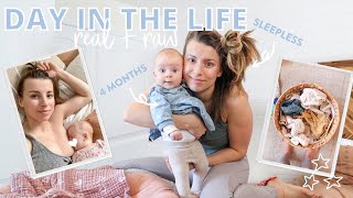 DAY IN THE LIFE  What Life REALLY Looks Like With a 4 Month Old Baby [upl. by Anialam]