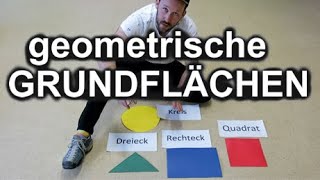 1  2 Klasse Geometrische Grundflächen Quadrat Rechteck Dreieck Kreis  incl Arbeitsblätter [upl. by Ahel710]