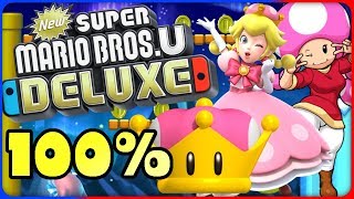 New Super Mario Bros U Deluxe 🌰 4S Fliprus Lake 🌰 100 All Star Coin [upl. by Ayk]