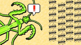 GIANT Preying Mantis vs Ant Army in Pocket Ants Colony Simulator [upl. by Bogoch]