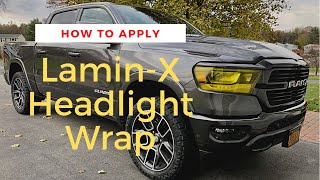 How To Apply LaminX Headlight Wrap On Your Ram 1500 15 Off Link In The Video Description [upl. by Adneral]