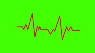 heart beat animation  Heart pulse graph green screen video  animated ECG  Copyright free video [upl. by Oby]