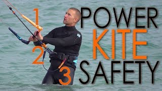 Safety Systems kiteboard  power kite tutorial [upl. by Balch]