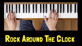 Rock Around The Clock Easy Piano Tutorial [upl. by Alistair]