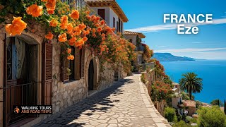 Eze France  French Village Tour of one of the Most Beautiful Villages in France  4k video walk [upl. by Jallier]