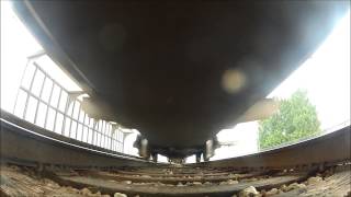 A Fast CSX Intermodal Train runs over my GoPro camera [upl. by Prober267]