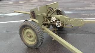 WWII US m3 37mm anti tank gun detail walk around video [upl. by Ymme50]