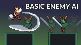 How to do Enemy AI 2D  melee attack turn around in Godot 3 Tutorial [upl. by Atwahs]