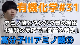 【高校化学】高分子III③「アミノ酸・タンパク質の検出反応」【有機化学31】 [upl. by Bannon]