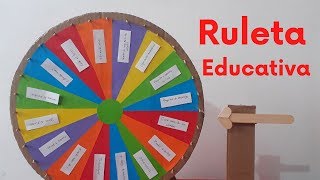 COMO HACER UNA RULETA DE CARTÓN EDUCATIVA [upl. by Lundin]