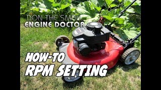 HOWTO Adjust The RPM On A Lawnmower  Powermore engine [upl. by Maher]