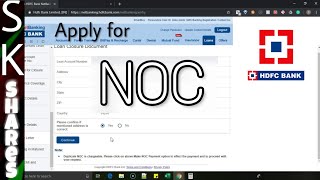 How to apply for NOC or loan closure letter in HDFC Net banking [upl. by Joella]