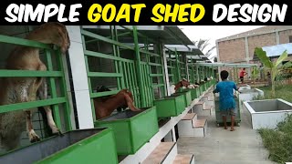 Simple Goat Shed Design  Goat Farming [upl. by Cassey]