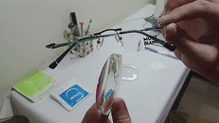 rimless glasses fitting no editing  star optical glass fitting [upl. by Nortad]