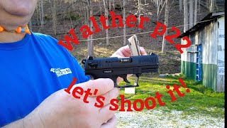 walther p22 first shots how well will it function lets shoot it and see [upl. by Lissa508]