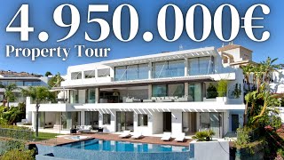 INSIDE A Newly Built Modern Dream VILLA with PANORAMIC VIEWS Marbella [upl. by Treborsemaj]