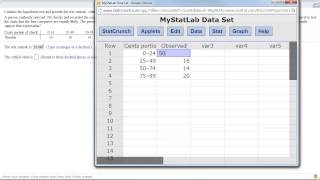 StatCrunch  Chi Square Goodness of Fit Example [upl. by Old]